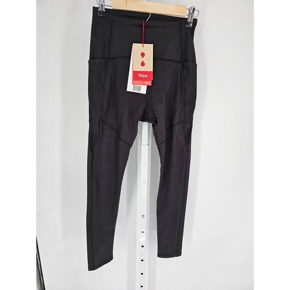 Thinx Women's Black Mid Rise Skinny Elastic Waist Casual Leggings Pants Size S - Picture 1 of 5